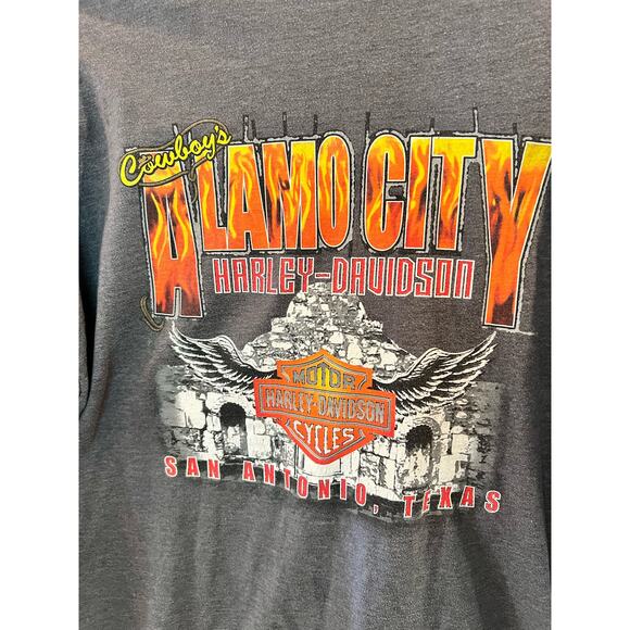 Harley Davidson Alamo City Grey T-shirt Short Sleeve Size Large - Picture 4 of 4